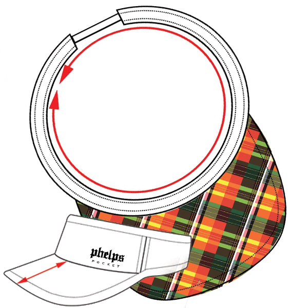 Agriculture Madras White Visor