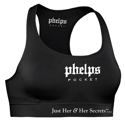 Phelps Pocket Sport Bra Black