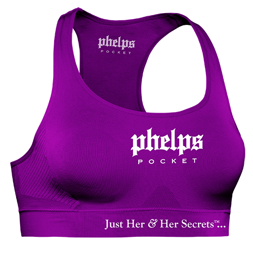 Phelps Pocket Sport Bra Purple COMING SOON