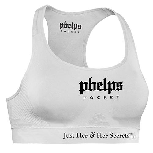 Phelps Pocket Sport Bra White