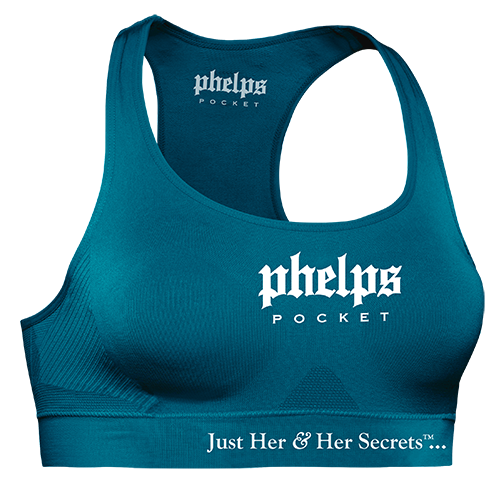 Phelps Pocket Sport Bra Cyan COMING SOON